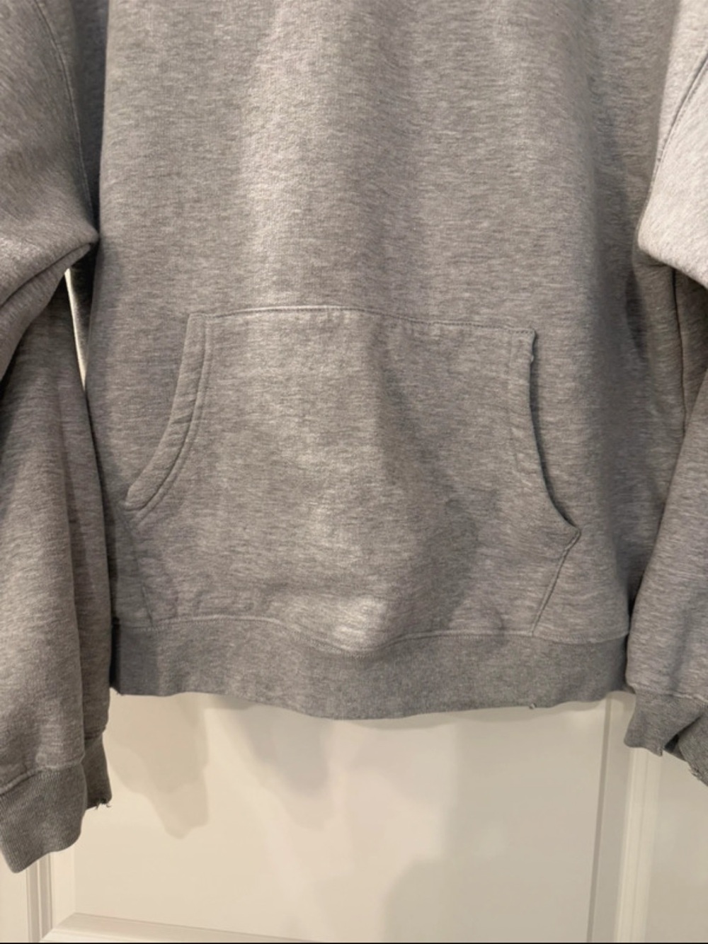 Lily & Lottie Essential Hoodie Size Small Light Gray Long Sleeves Heavyweight - Picture 2 of 12